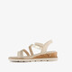 Dames sandalen met sleehak ivoor