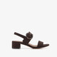 Dames sandalen donkerbruin