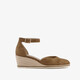 Dames espadrilles met sleehak bruin