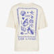 Dames T-shirt met backprint lichtbeige