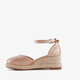 Meisjes sleehak sandalen metallic roze