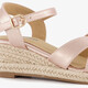 Meisjes sleehak sandalen metallic roze
