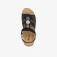 Dames sandalen met sleehak zwart