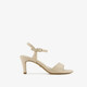 Dames sandalen met hak goud