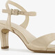 Dames sandalen met hak goud