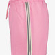 Meisjes sweatshort met biezen roze groen