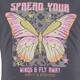Meisjes T-shirt met vlinder grijs