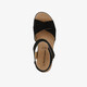 Leren dames sandalen zwart