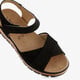 Leren dames sandalen zwart