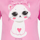 Meisjes T-shirt met kat roze