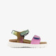 Leren meisjes sandalen metallic multicolor