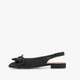 Dames slingbacks met strik zwart