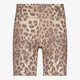 Meisjes fietsbroek met panterprint beige bruin