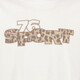 Cropped meisjes sport T-shirt met tekstopdruk wit
