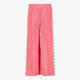 Wide leg meisjes broek met bies roze