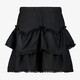 Meisjes rok met ruches en franjes zwart