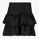 Meisjes rok met ruches en franjes zwart