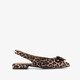 Dames slingbacks met strik en panterprint