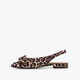 Dames slingbacks met strik en panterprint