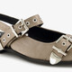 Dames slingbacks met gespen beige