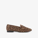 Dames loafers met panterprint bruin