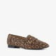 Dames loafers met panterprint bruin