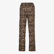 Dames pantalon met panterprint bruin beige