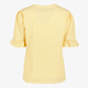 Dames top met ruches botergeel