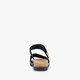 Dames sandalen met sleehak zwart