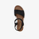 Dames sandalen met sleehak zwart