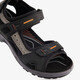 ECCO Offroad leren heren sandalen zwart