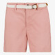 Dames bermuda short met riem lichtroze