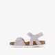 Meisjes bio sandalen met panterprint lila
