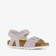 Meisjes bio sandalen met panterprint lila