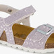 Meisjes bio sandalen met panterprint lila