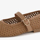 Dames mesh ballerina's bruin
