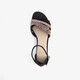 Dames sandalen met hak zwart panter