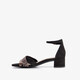 Dames sandalen met hak zwart panter