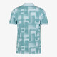 Heren polo met grafische print blauw