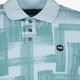 Heren polo met grafische print blauw
