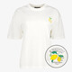 Dames T-shirt met backprint citroen wit