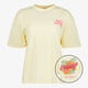 Dames T-shirt met backprint botergeel