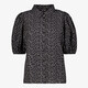 Dames blouse met stipjes zwart wit