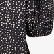Dames blouse met stipjes zwart wit
