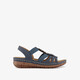 Dames sandalen met sleehak blauw
