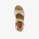 Dames sandalen met sleehak goud