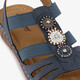 Dames sandalen met sleehak blauw