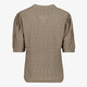 Dames blouse met halflange mouwen bruin