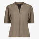 Dames blouse met halflange mouwen bruin
