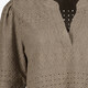 Dames blouse met halflange mouwen bruin